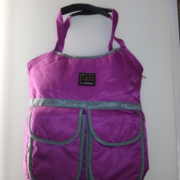 7. A.M Voyage Enfant Barcelona Diaper Bag, Grape - Picture 3 of 4